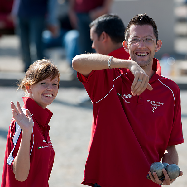 Bundesliga in Mannheim - Pascal mit Spielpartnerin